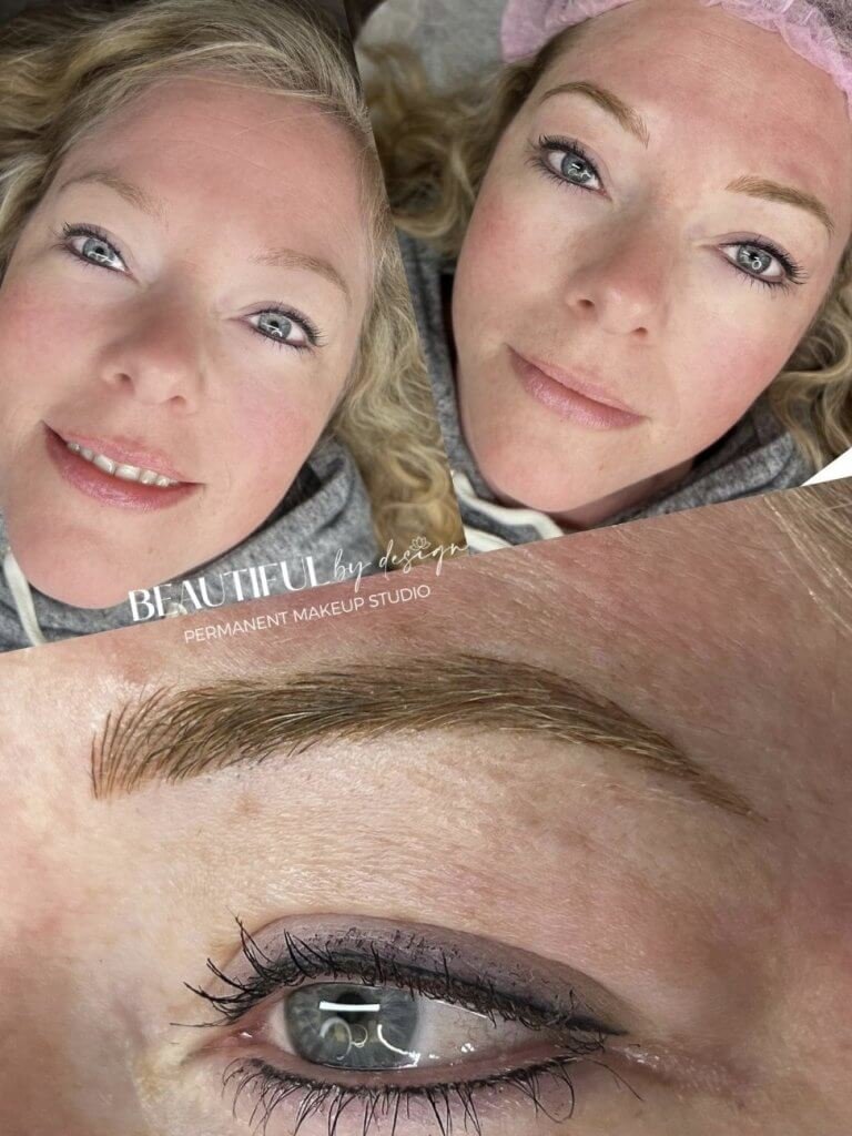 Microblading - Blonde Immediately After