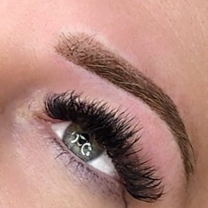 mega volume eyelash extensions Powder Shading Ombré Brows
