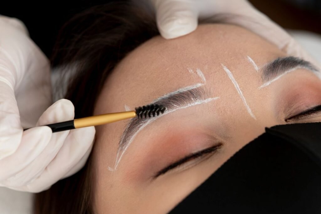 A permanent makeup consultation and brow mapping near St. Cloud and Brainerd