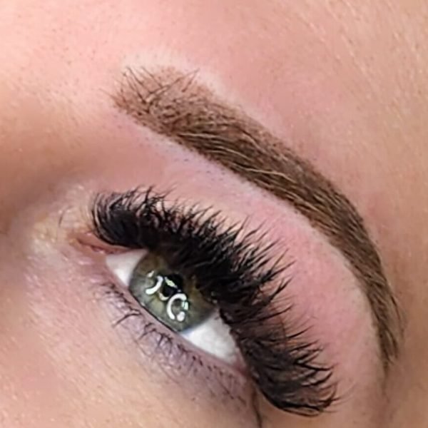 mega volume eyelash extensions Powder Shading Ombré Brows